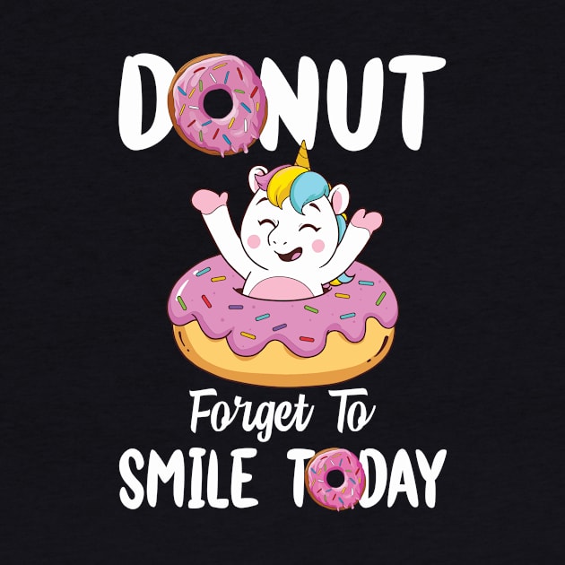 Unicorn pops out of donut and gives everyone a smile by Cedinho